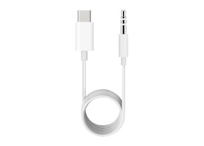 Type-C til 3.5mm (Han) Audio adapter 1m - Hvid