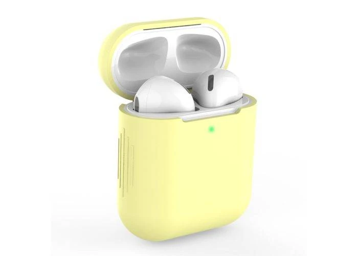 Apple AirPods - Silikone beskyttelses cover til opladerbox - Lys gul