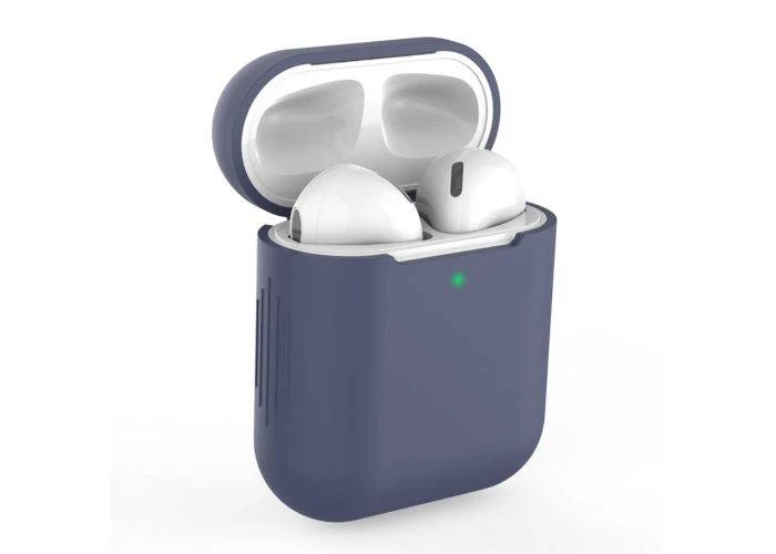 Apple AirPods - Silikone beskyttelses cover til opladerbox - Mørkeblå