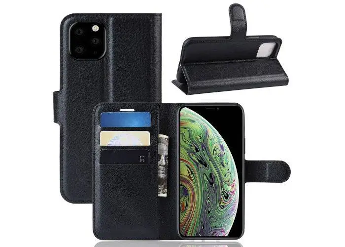 iPhone 11 Pro - Læder cover / pung - Sort