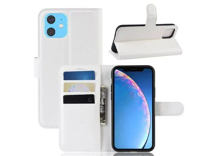 iPhone 11 - Læder cover / pung - Hvid