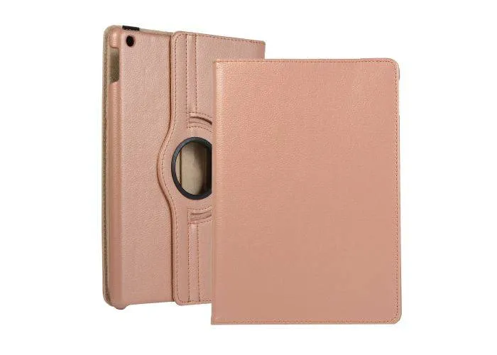 iPad 10.2 (2019/2020/2021) - Læder cover 360 grader roterbar - Rosa guld