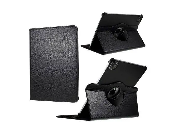 iPad Pro 12.9 (2020/2018) - Læder cover 360 grader roterbar - Sort