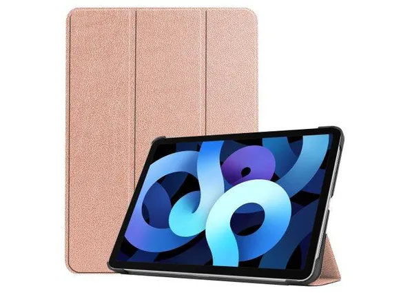 iPad Air 11 (2024/2025/2026) / iPad Air 10.9 (2022/2020) - Tri-Fold læder cover - Rosa guld