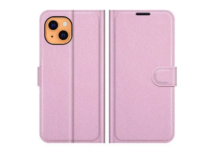 iPhone 13 mini - Læder cover / pung - Pink