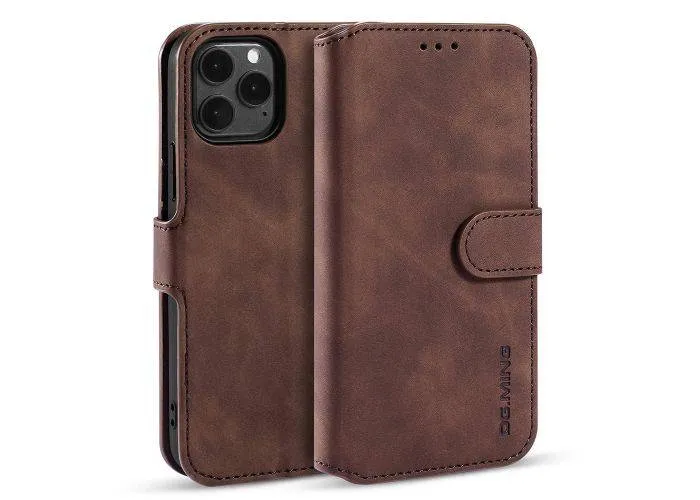 iPhone 13 - DG. MING Retro læder cover / pung - Kaffe