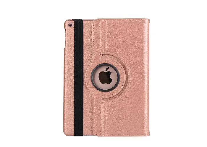 iPad 9.7 (2017 / 2018) - Pu læder cover m/stand Litchi skin - Rose guld