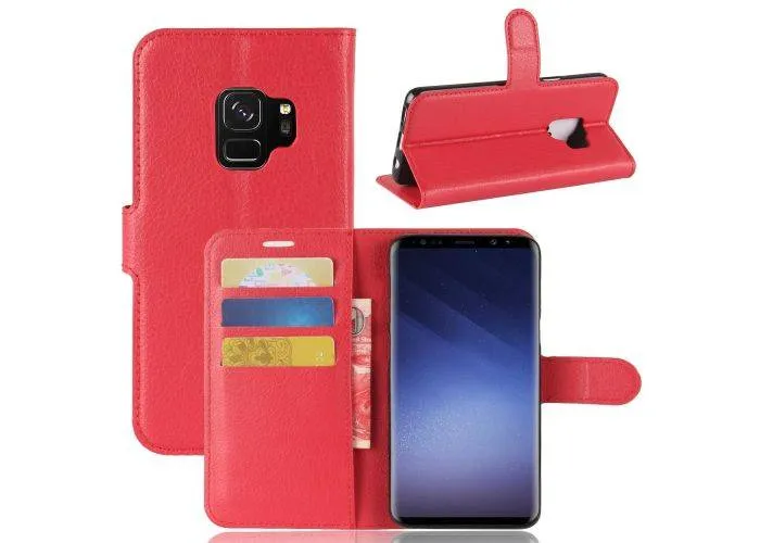 Samsung Galaxy S9 - Læder cover / pung - Rød