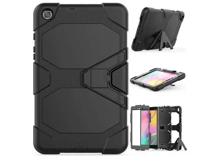 Samsung Galaxy Tab A 8.0 (2019) - Shockproof Hybrid cover m/Kickstand - Sort