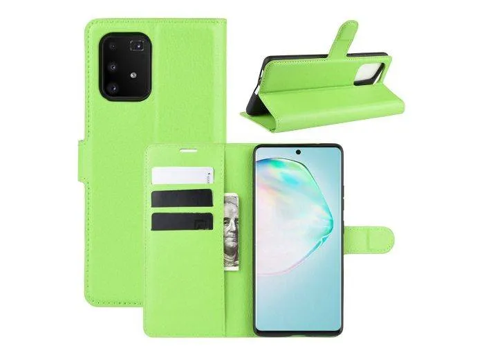 Samsung Galaxy S10 Lite - Læder cover / pung - Grøn