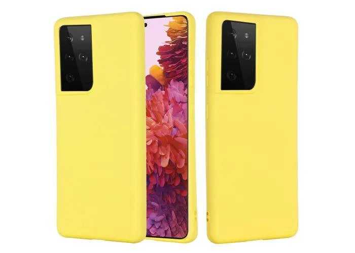 Samsung Galaxy S21 Ultra 5G - Azmaro Tyndt Silikone cover - Gul
