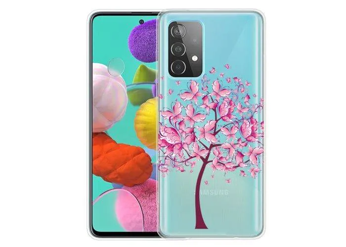 Samsung Galaxy A52s 5 G / A52 5G / A52 - Gummi cover - med printet design - Blomstret træ
