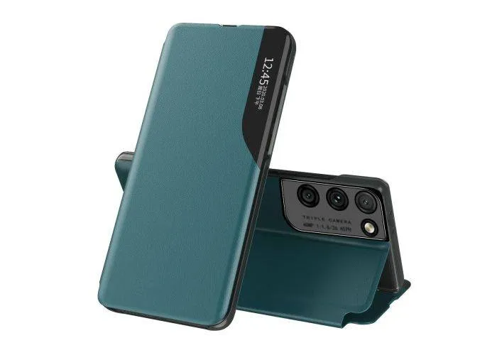 Samsung Galaxy S21 Ultra 5G - Læder View Window cover - Grøn