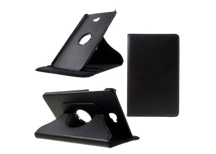 Samsung Galaxy Tab A 10.1 (2016) - Læder cover/taske Roterbar 360 grader - Sort