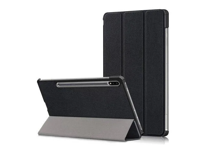 Samsung Galaxy Tab S8 Plus / Tab S8 Plus 5G / Tab S7 Plus / Tab S7 FE - Tri-Fold læder cover - Sort