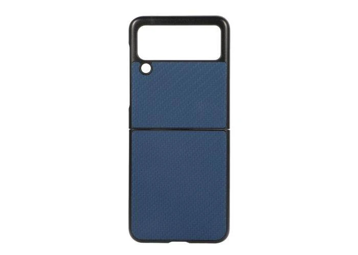 Samsung Galaxy Z Flip 3 - Slim Hybrid cover - Børstet Design - Blå