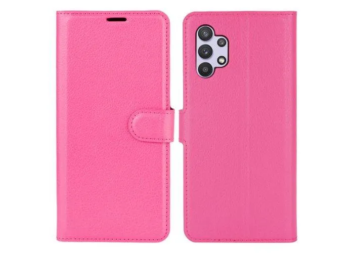 Samsung Galaxy A32 4G - Læder cover / pung - Rosa