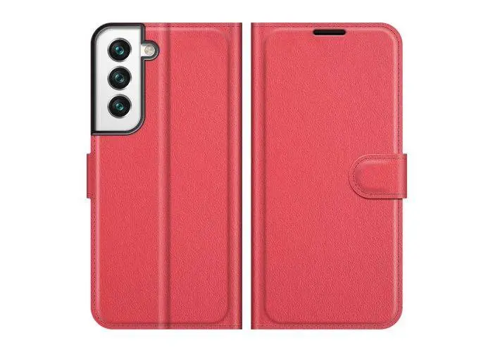 Samsung Galaxy S22 5G - Læder cover / pung - Rød