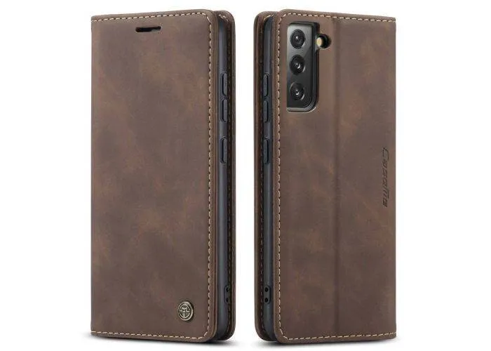 Samsung Galaxy S22 5G - CASEME flip læder cover - Kaffe