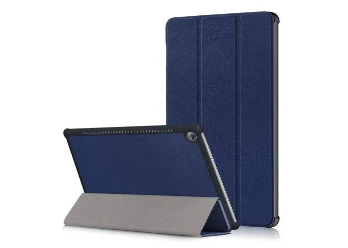 Huawei MediaPad M5 10 / M5 10 (Pro) - Læder Tri-Fold flip cover - Mørkeblå