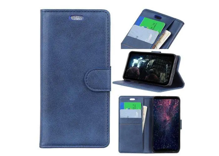 Huawei P30 Lite - Læder cover/pung - Blå