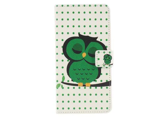 Huawei P30 Lite  - Mønstret cover / pung - Søvnig ugle