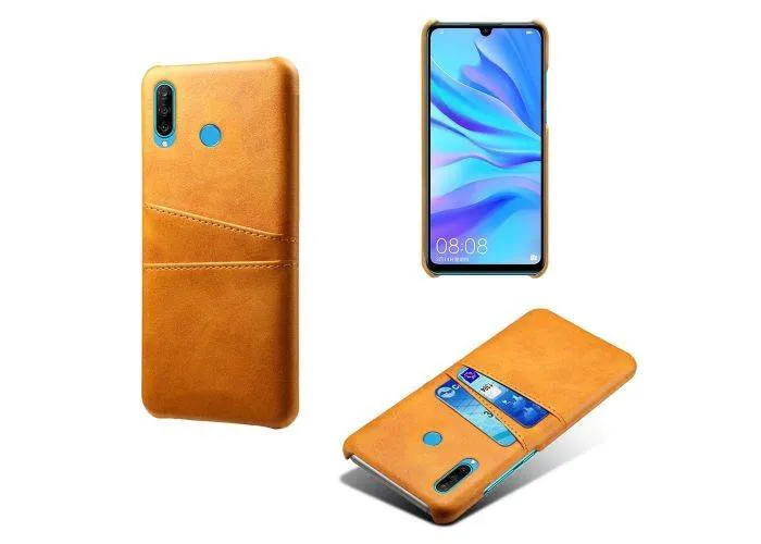 Huawei P30 Lite / P30 Lite New Edition - Læder Hardcover m/kortslots - Orange