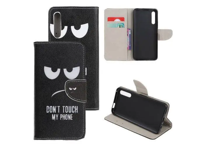 Huawei P Smart Pro (2019) - Læder cover / pung med Design - Don´t Touch My Phone