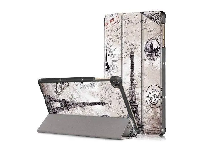 Huawei MatePad T10s - Tri-Fold læder cover med printet Design - Eiffeltårnet