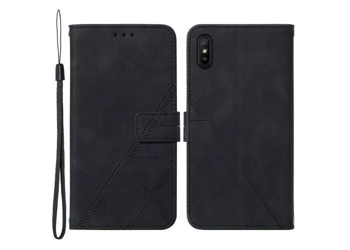 Xiaomi Redmi 9A/Redmi 9AT/Redmi 9i - Læder cover / Pung - Aftagelig rem - Sort