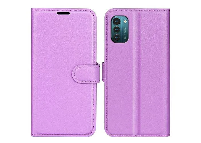 Nokia G11/G21 - Læder cover / pung - Lilla