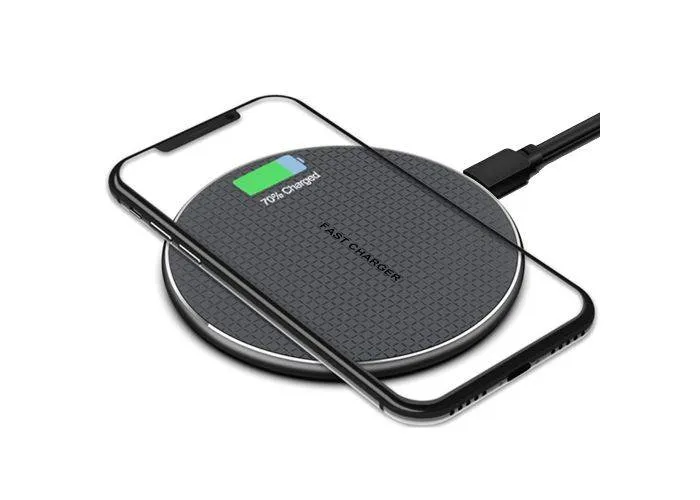 Trådløs hurtig oplader 15W - Metal/ABS - Sort