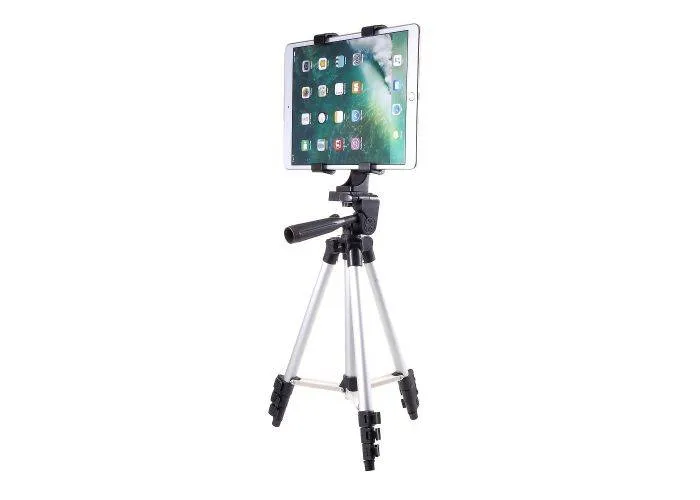 Tripod til iPad / tablet - m/udtræk og justerbar - Aluminium
