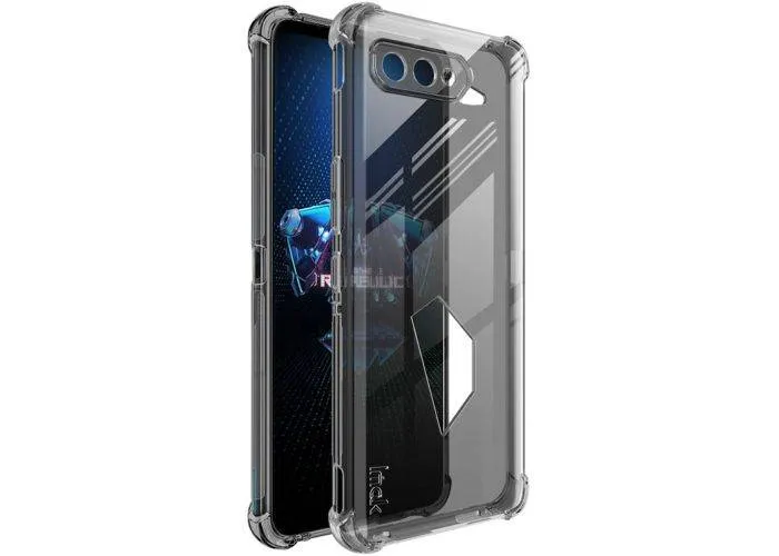 Asus ROG Phone 5 / 5s - IMAK gummi cover inkl skærmbeskytter - Transparent/Sort