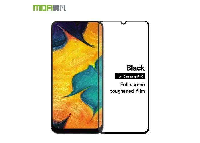 Samsung Galaxy A40 - MOFI beskyttelsesglas m/komplet dækning