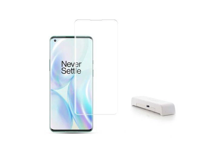 OnePlus 8 Pro - MOCOLO curved UV hærdet beskyttelsesglas - Komplet dækning