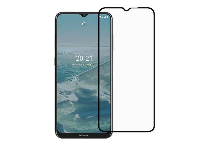 Nokia G10/G20 - Hærdet beskyttelsesglas "full glue" med komplet dækning