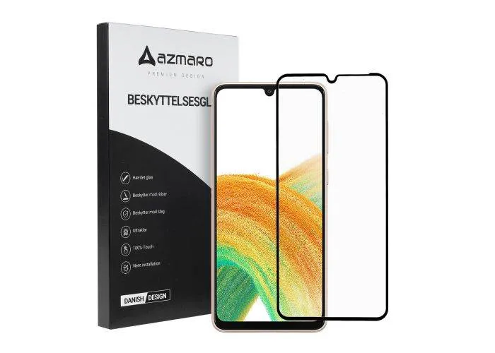 Samsung Galaxy A33 5G - Azmaro Premium hærdet beskyttelsesglas - Komplet dækning