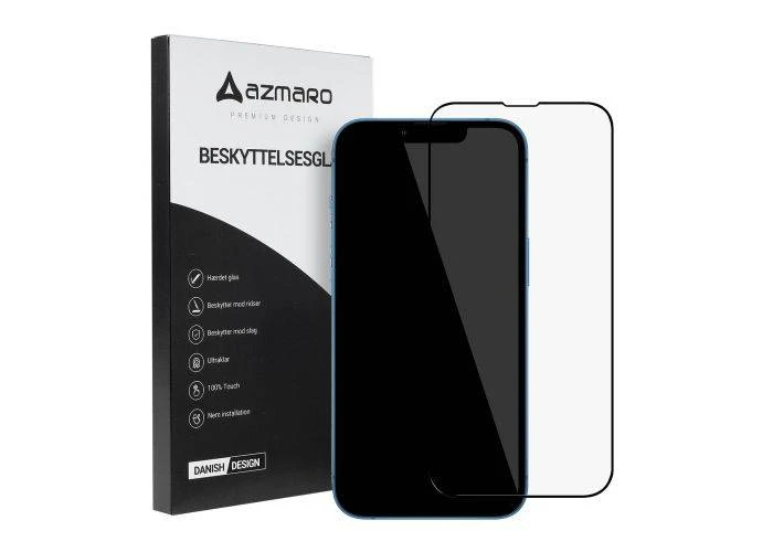 iPhone 14 - Azmaro Premium hærdet beskyttelsesglas - Komplet dækning