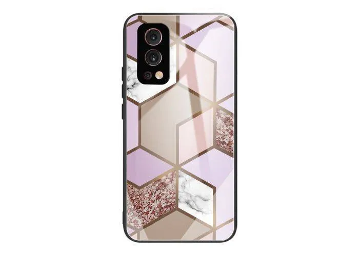 OnePlus Nord 2 5G - Hybrid cover m/ Bagside af hærdet glas - Style I
