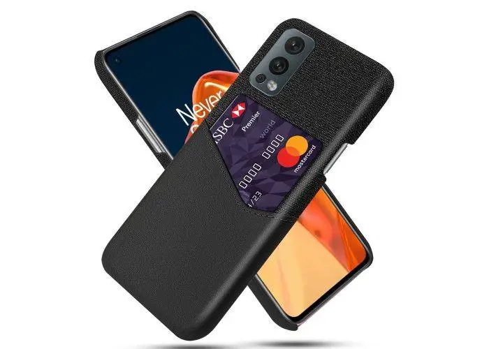 OnePlus Nord 2 5G - Læder hard cover med kortholder - Sort