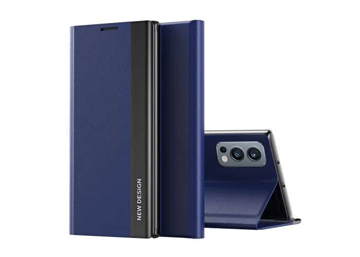 OnePlus Nord 2 5G - Læder View Window cover - Mørkeblå