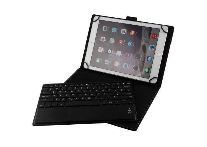 Samsung Galaxy Tab S7 FE 12.4 - Bluetooth/trådløs Tastatur DANSK layout m/aftagelig læder etui/cover - Sort
