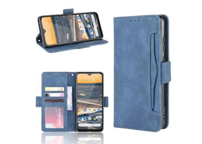 Nokia 5.3 - Læder cover / pung - Aftagelig udvendig kortholder - Blå