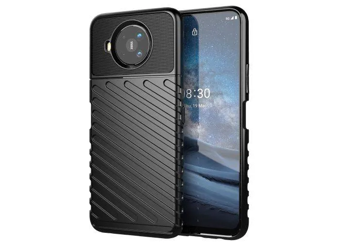Nokia 8.3 5G - Thunder Series gummi cover - Sort