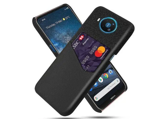 Nokia 8.3 5G - KSQ læder hard cover med kortholder - Sort