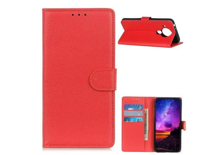 Nokia 5.4 - Læder cover / pung - Rød