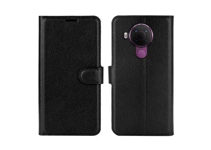 Nokia 5.4 - Læder cover / pung - Sort