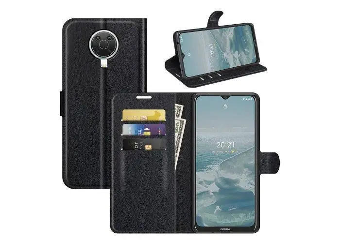 Nokia G10/G20 - Læder cover pung - Sort