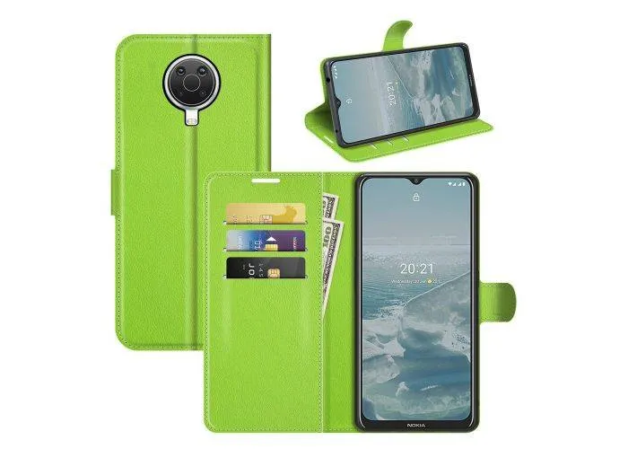 Nokia G10/G20 - Læder cover pung - Grøn